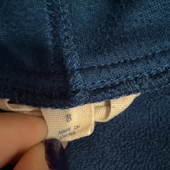 Lands' End Navy Hooded Kids BathRobe Size 8 - Picture 3 of 11